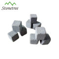 Rochas de refrigeração de uísque de granito / pedras de vinho de cubo de gelo cinza / Bar acessórios Whiskey Stone
